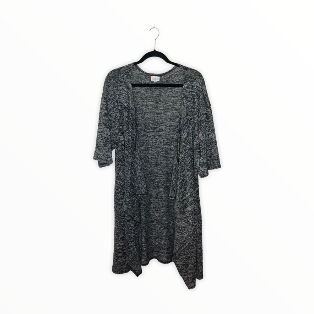 LuLaRoe Heather Gray Throw On Sweater M